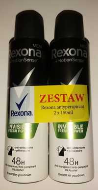 Dezodorant Rexona Men Invisible Fresh Power (2x150 ml) - OSTATNI