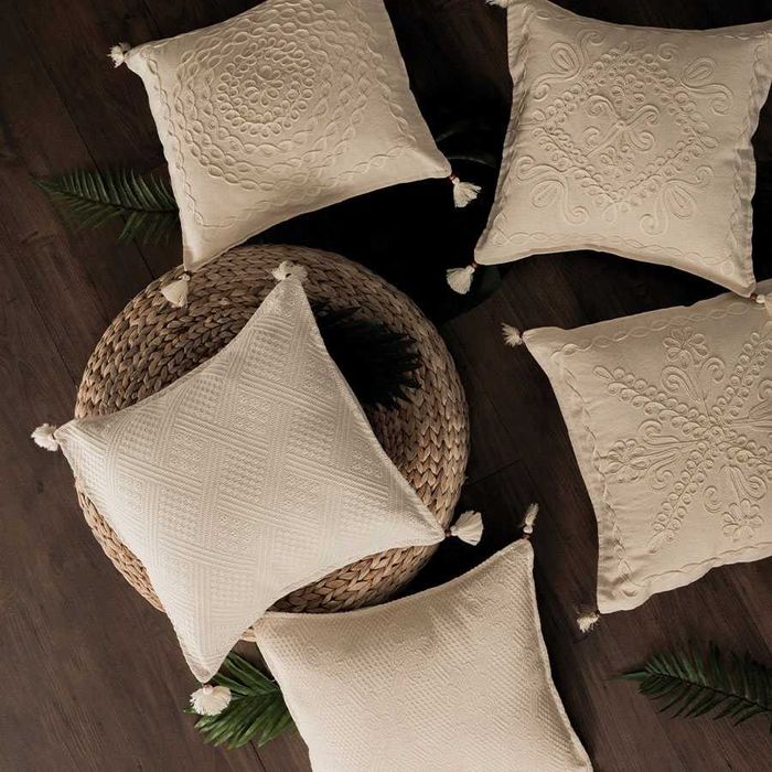 Dekoracyjna ozdobna poszewka na poduszkę bawełniana boho retro 40x40