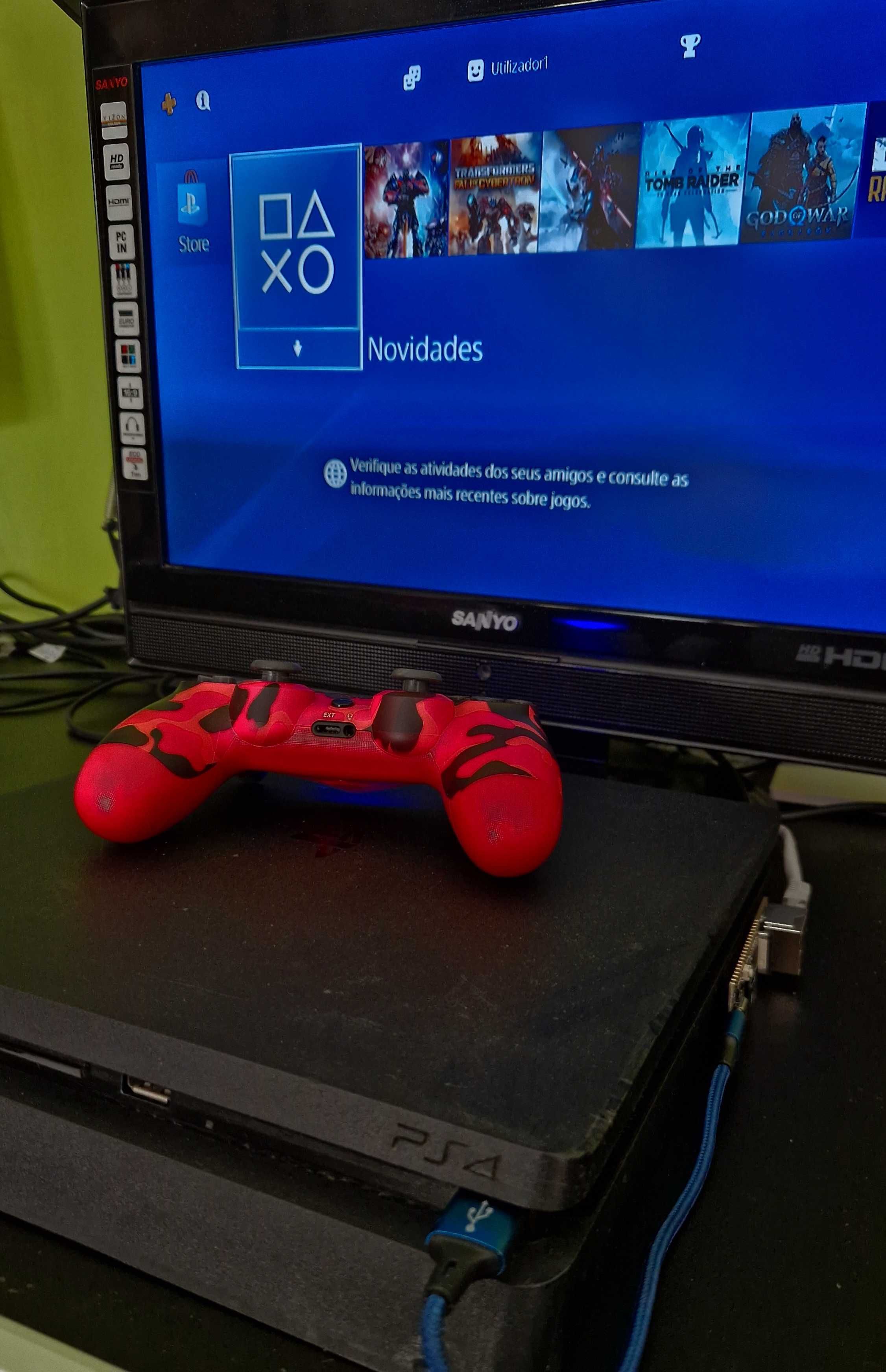 PS4 Slim 11.00 G O L D H E N  | 1 TB | Comando | Placa desenvolvimento