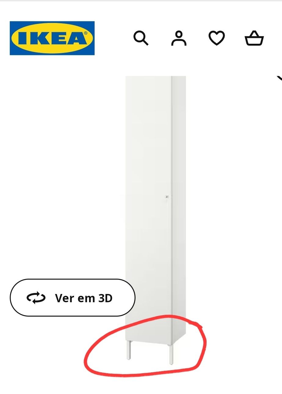 2 Pés 17cm pra Móvel Casa Banho ikea Novos Entrego Alfragide