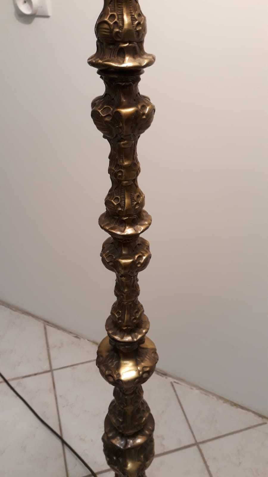 Lampa  ,,Tiffany" Barokowa mosiądz ,stojąca , kwiaty