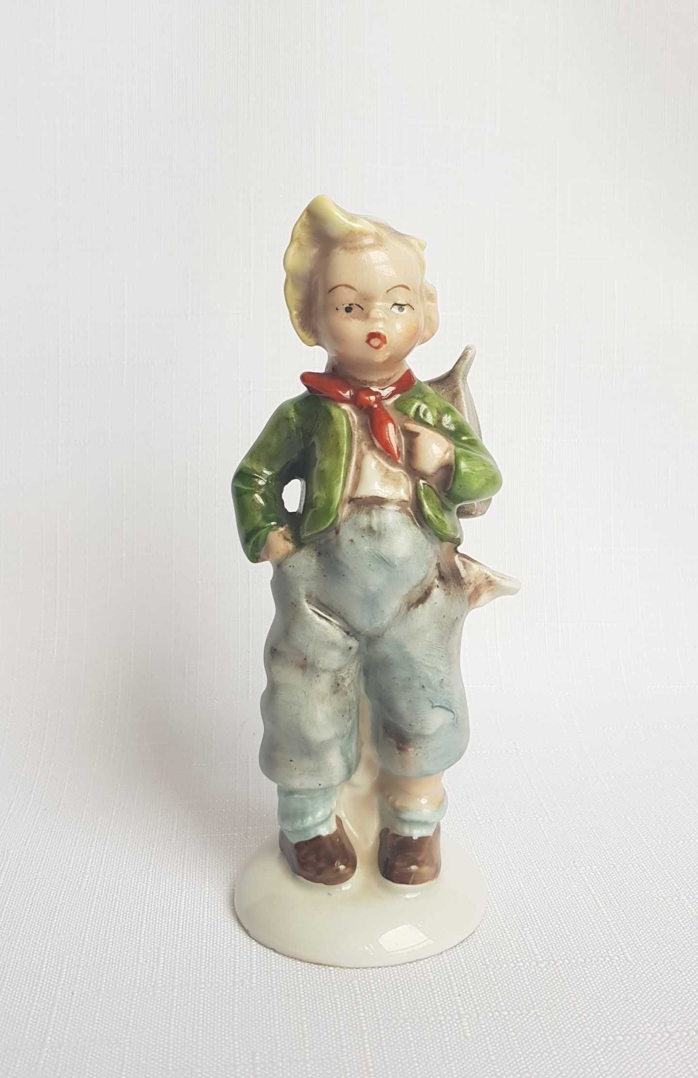 Grafenthal porcelanowa figurka chłopca z tornistrem
