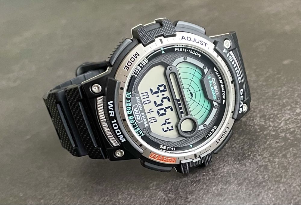 Годинник Casio WS-1200H-1A новий оригінал fishing timer для риболовлі