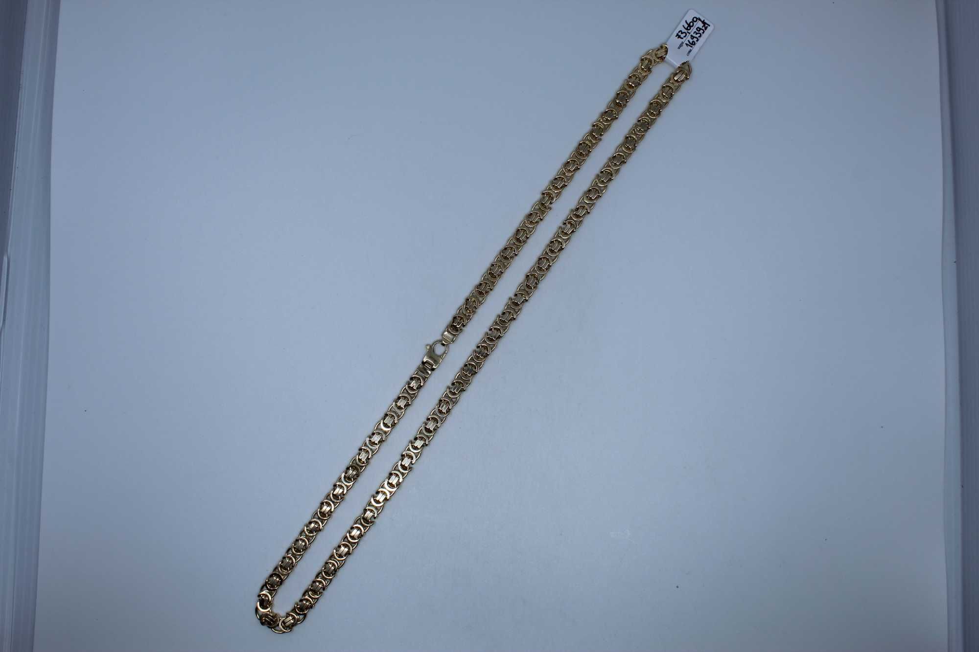 Złoto/Złoty łańcuszek 585 14K 73,66gram 60cm Splot Bizantyjski Używane