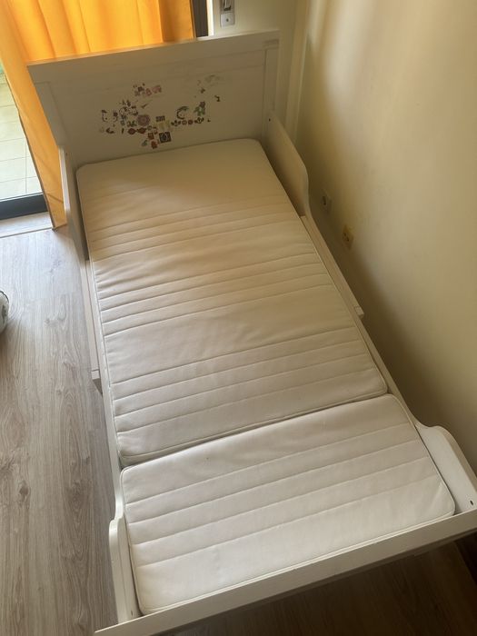 Cama de criança extensivel IKEA SUNDVIK com colchão de molas INNERLIG