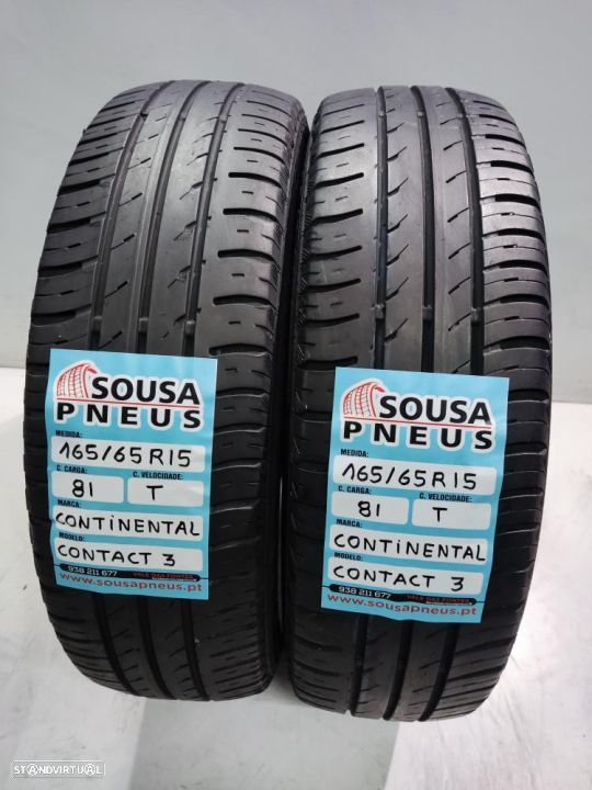 2 pneus semi novos 165-65r15 continental - oferta dos portes 75 euros