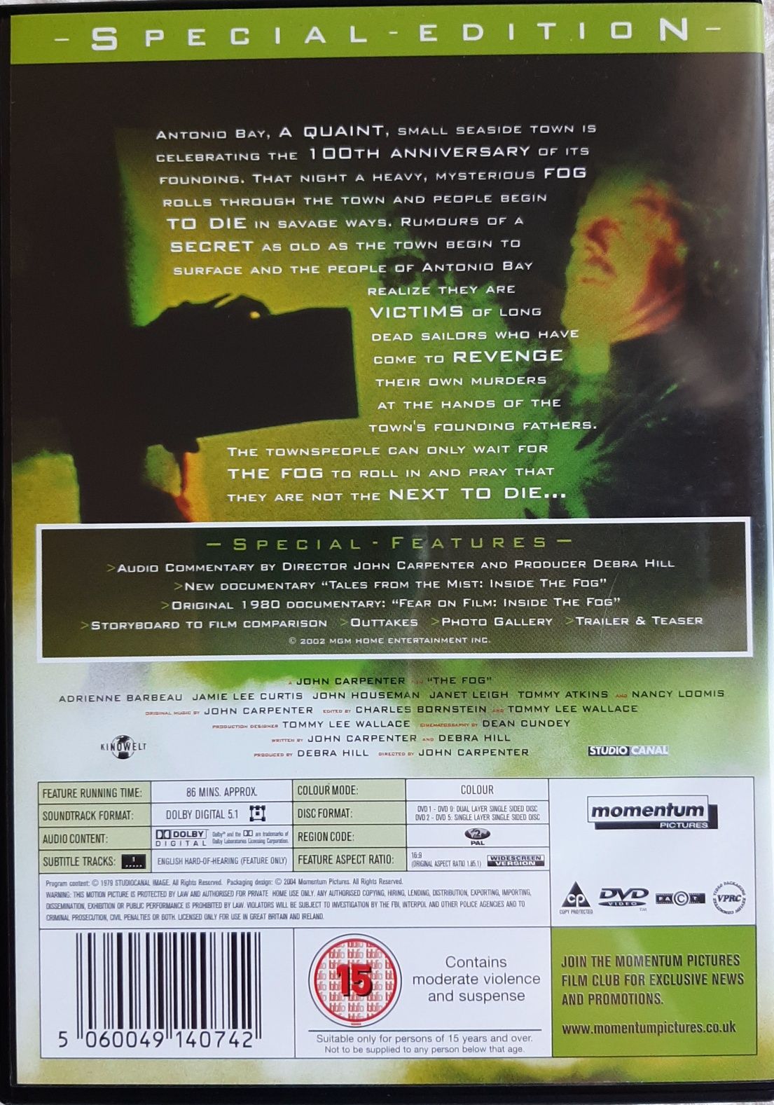 John Carpenter-The Fog-Edição especial de dois discos