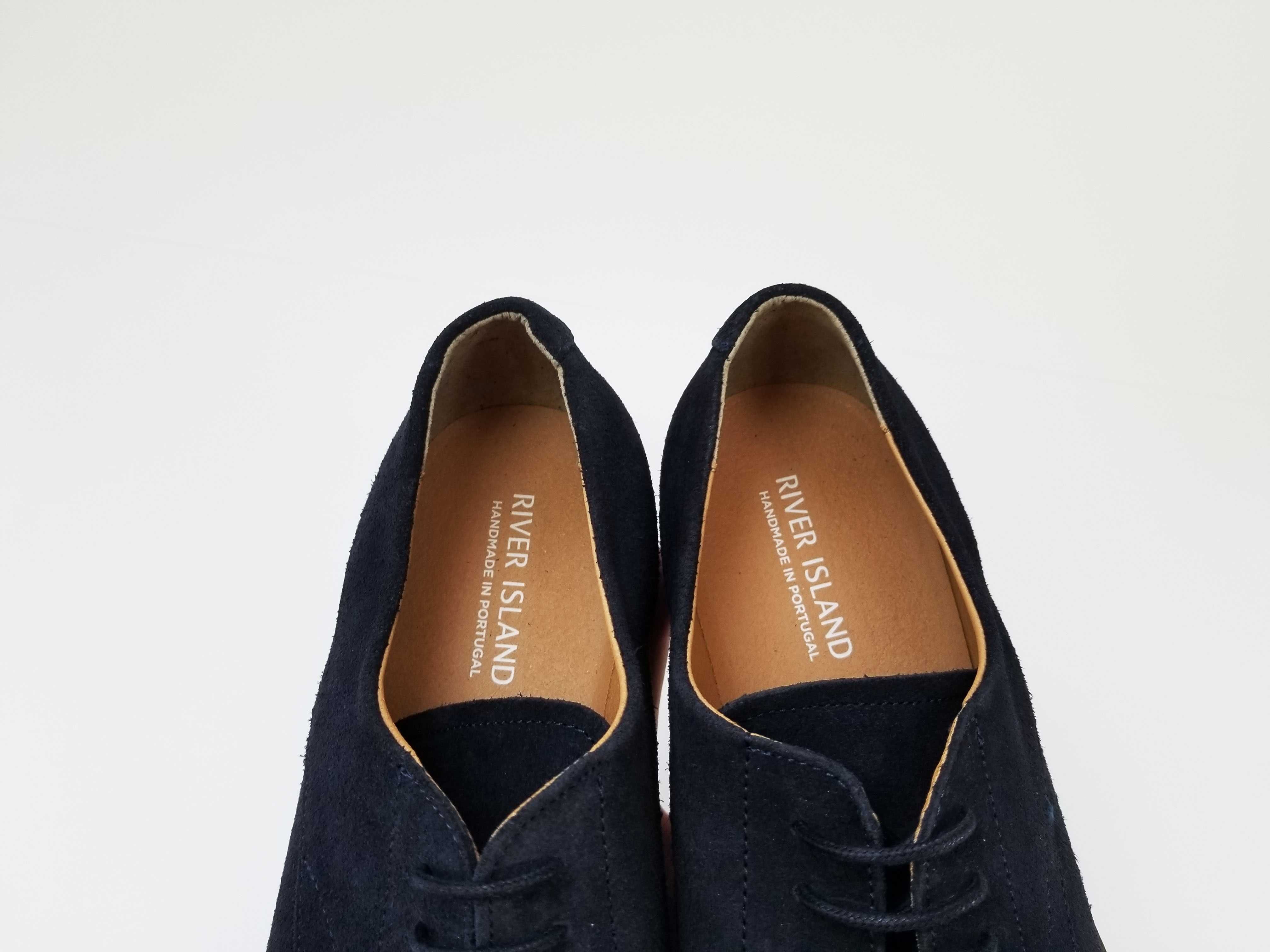 RIVER ISLAND Made in Portugal замшеві чоловічі туфлі 44 29 см