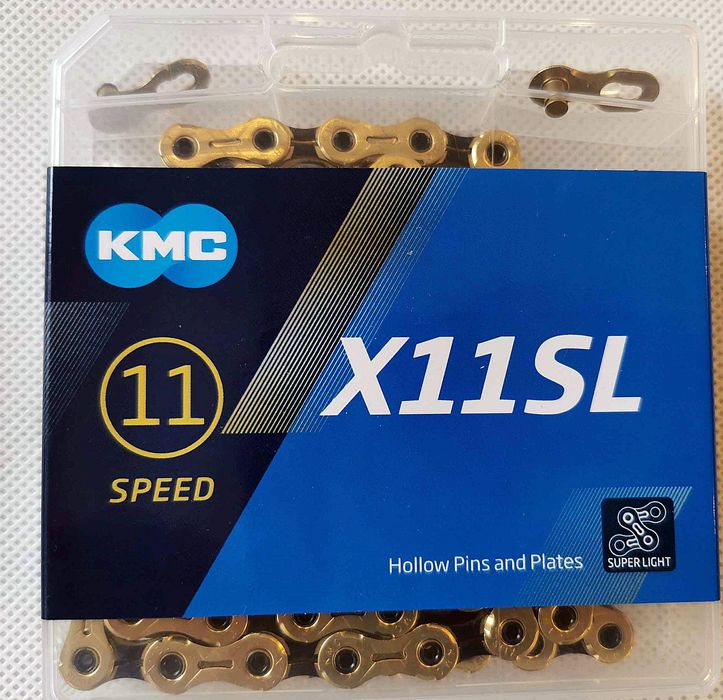 KMC X11SL Gold Black Łańcuch Rowerowy Box 118 ogniw