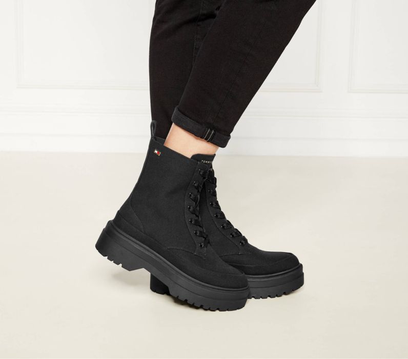 Buty ankle boots botki sznurowane Tommy Hilfiger jak Celine