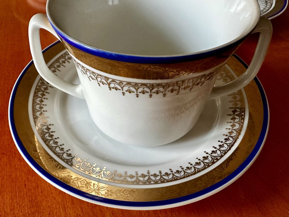 Bulionówki Woclawek kobalt + złoto