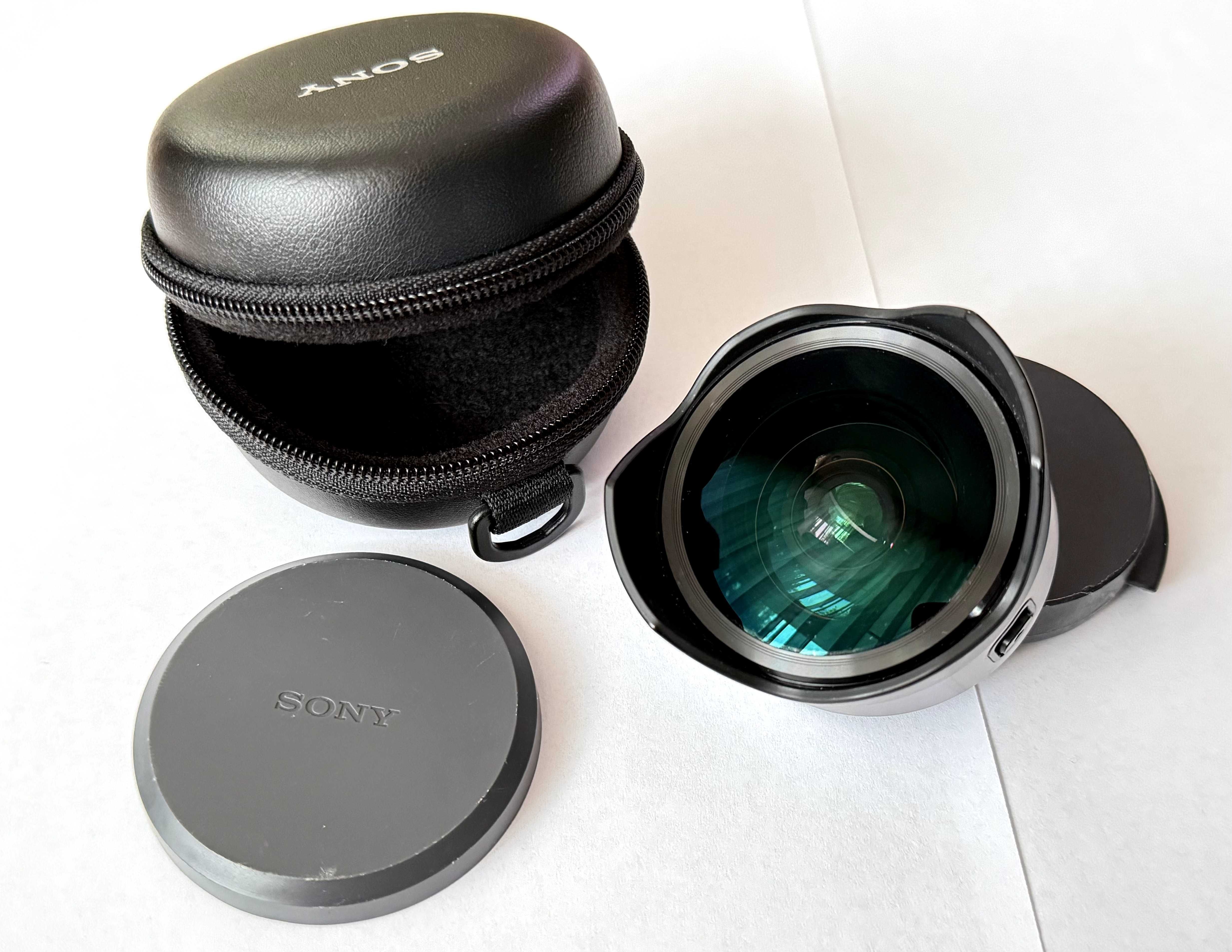 Sony VCL-ECF1 Konwerter Fisheye do SEL16F28 srebrny doskonały stan