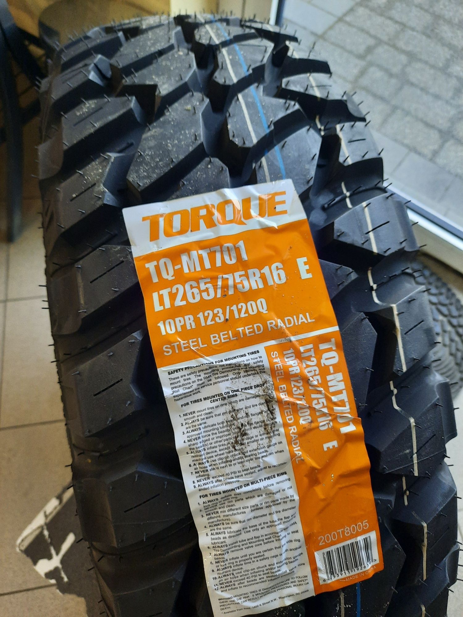 Opony nowe 265/75r16 Torque M/T 701 4X4 32x11.5r15