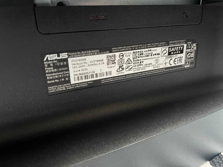 Monitor ASUS 27'' IPS 144Hz