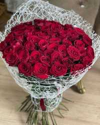 Очень красивый букет 39 роз, доставка цветов Днепр, свежая роза, цветы
