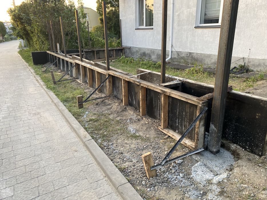 Опалубка в оренду 50м, Заливка паркану, моноліт.
