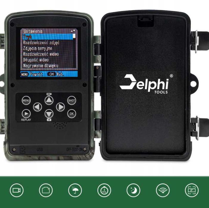 Fotopułapka Kamera Leśna HC-800A Full HD 24MP IR 940nm 25m IP65 OKAZJA
