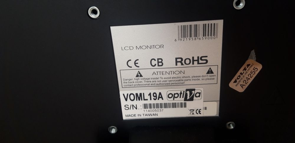 Monitor 
Optiva VOML19A