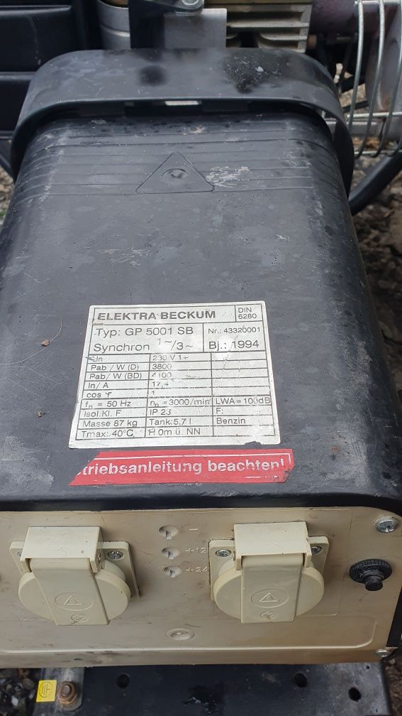 ELEKTRA BECKUM GP50001SB генератор
