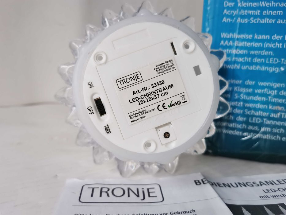 Choinka Lampka LED Kryształowa TRONJE 37cm