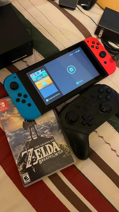 Nintendo Switch 32gb + Pro Controller + Zelda