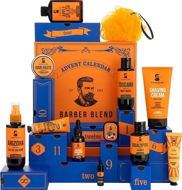 Подарунковий Набір для чоловіків,Адвент календар Barber Blend