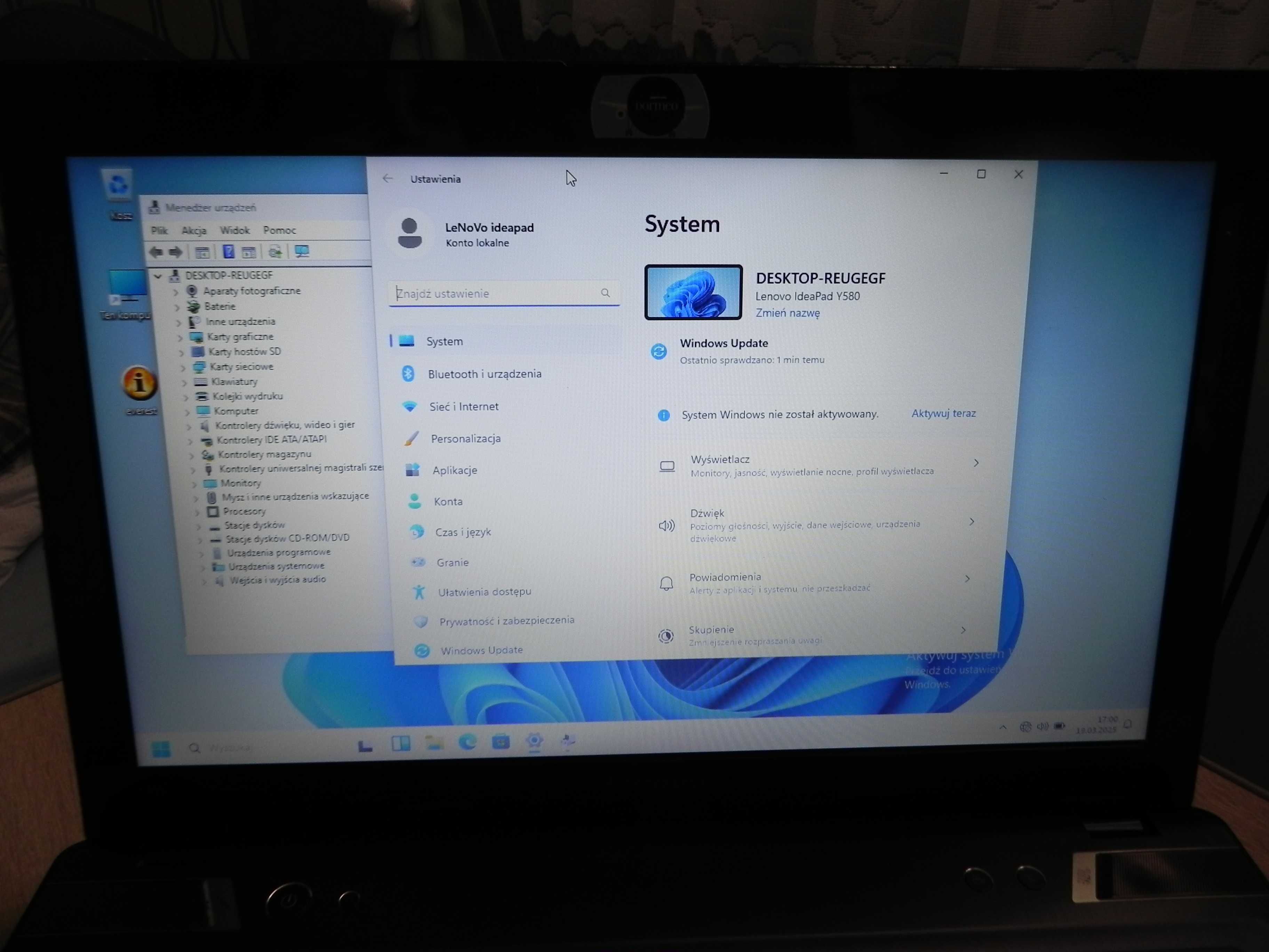 Laptop Lenovo IdeaPad Y580