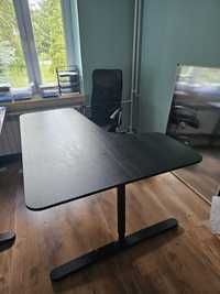 komplet 6 biurek ikea Bekant czarne narożne 160x110, regulowana wys