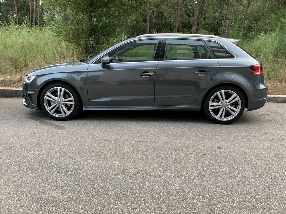 Audi A3 S-line cinzento 184 CV