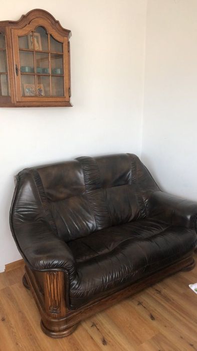 Sofa dwuosobowa skórzana