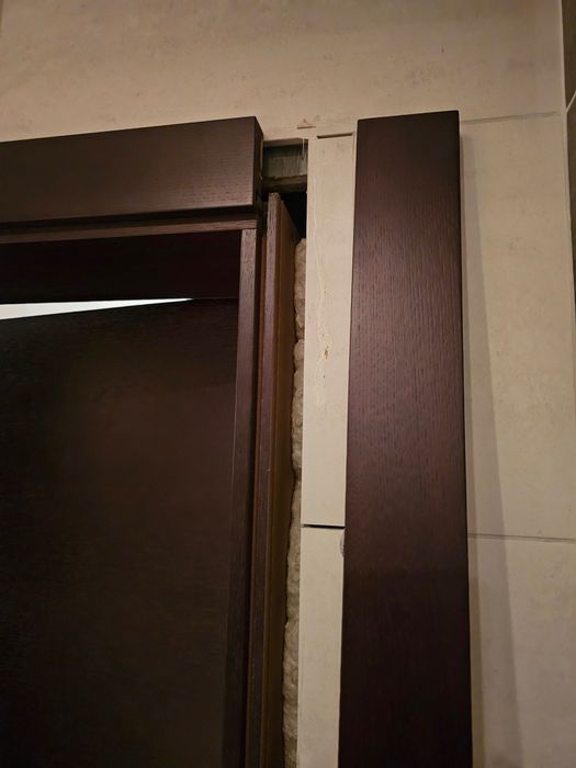 Drzwi mahoniowe + ościeżnice + klamki