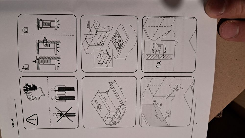 Okap pochłaniacz do zabudowy 60cm czarny