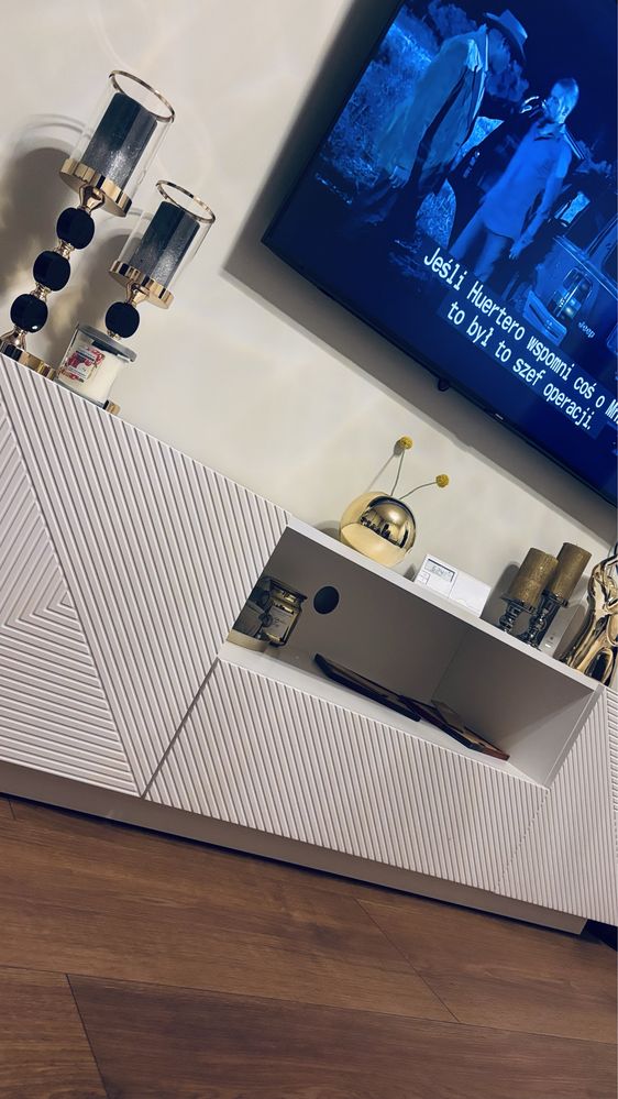 Komoda szafka rtv biala bogart