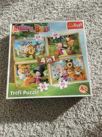 Puzzle Masza i niedźwiedź Masha i niedźwiedź Trefl 4+