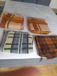 4x Koc welniany Retro PRL  gruby cieply 145x200