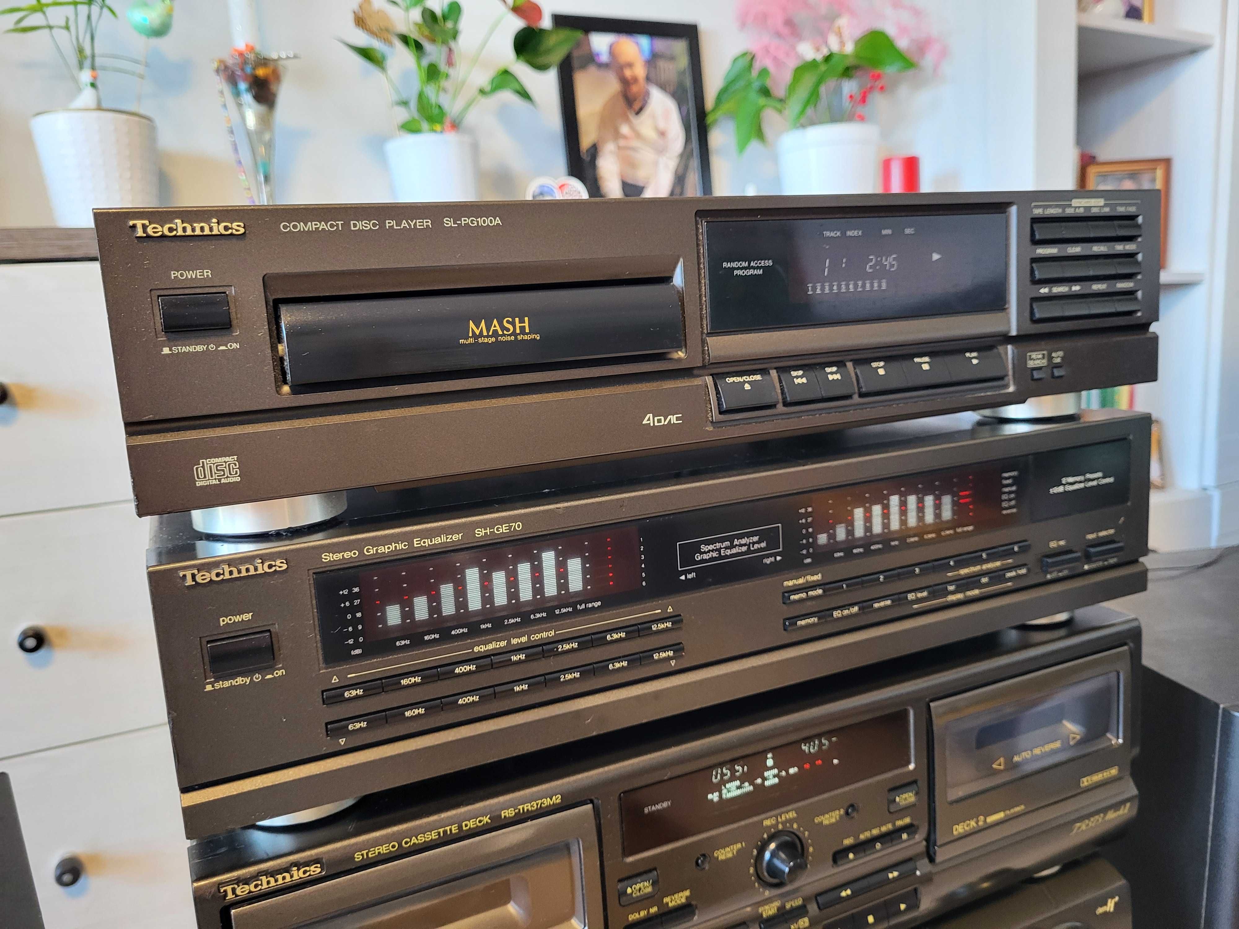 Wieża Technics korektor SH-GE70 Deck RS-TR 373 CD SL-PG100  SA-AX730