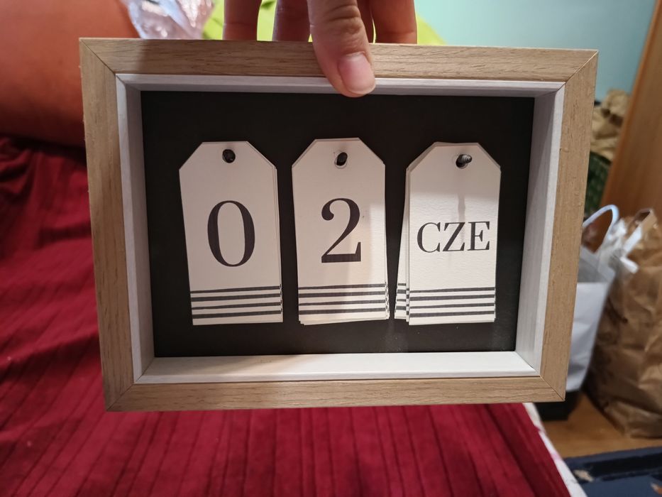 Kalendarz ramka przekladany
