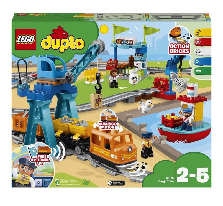Lego Duplo Pociąg towary, wiadukt i tory (3 zestawy)