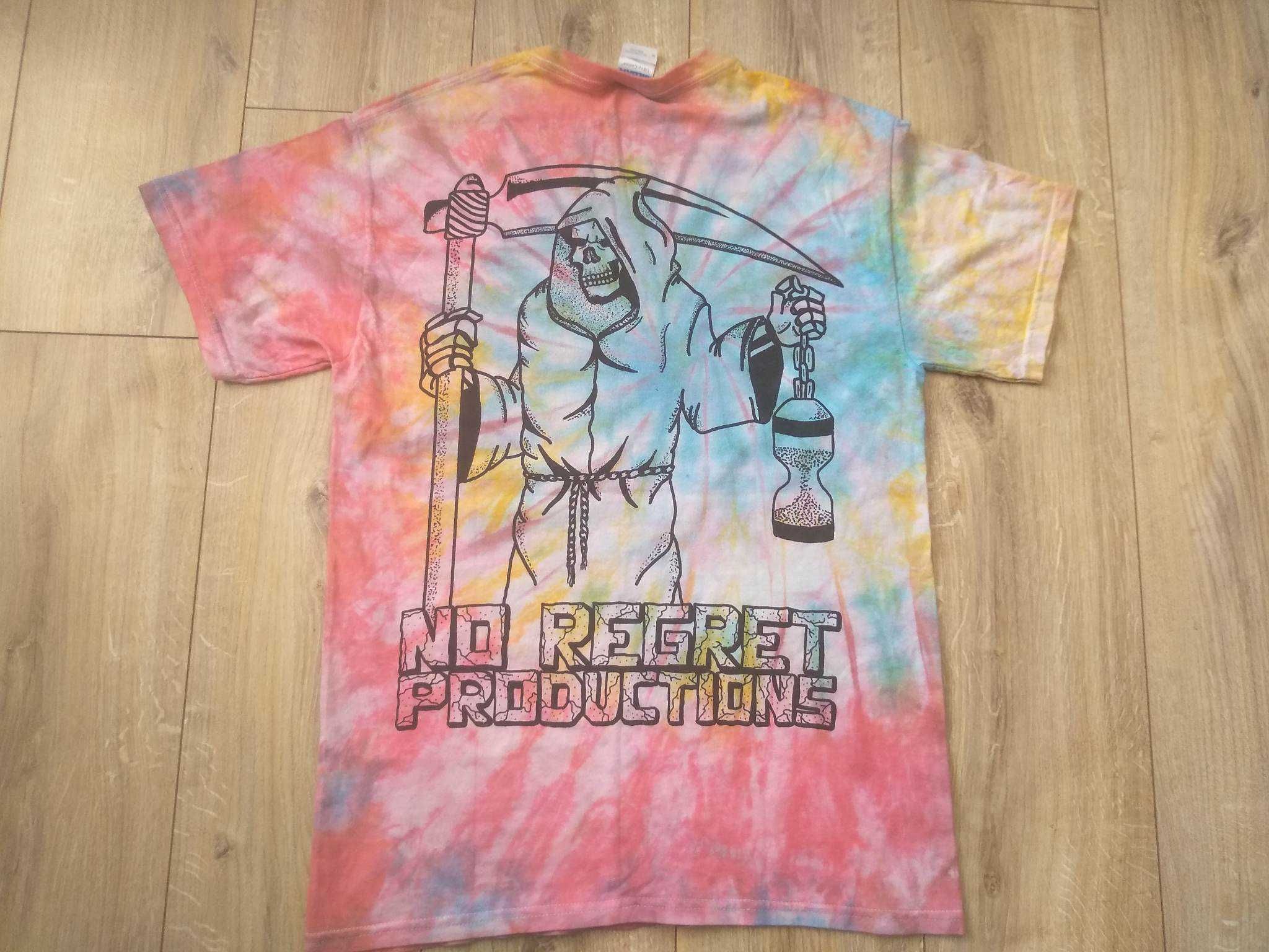 Gildan koszulka shirt M No Regret Productions - ciekawy nadruk