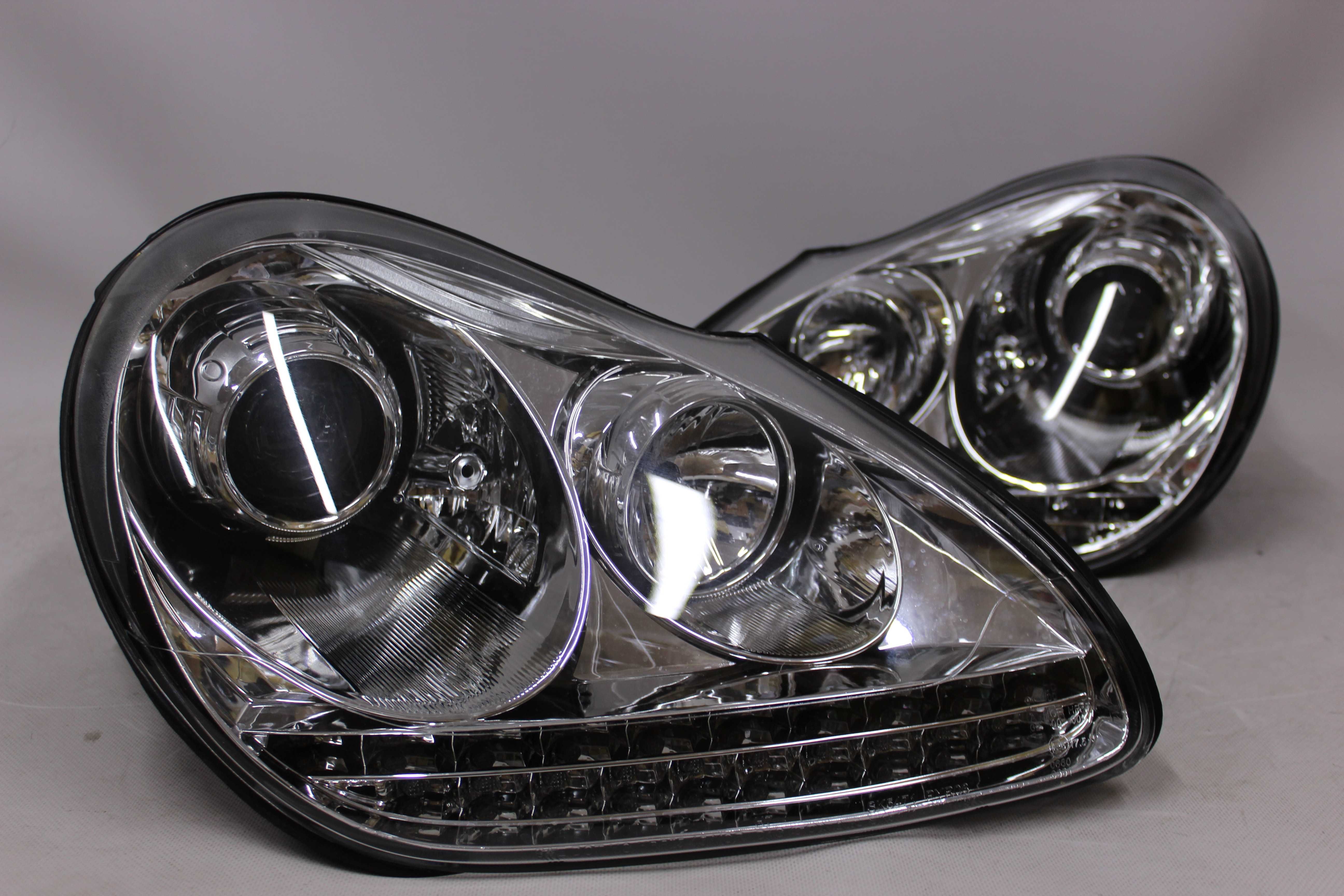Lampy przednie przód PORSCHE CAYENNE 02-07 XENON D1S LED CHROM IGŁA!