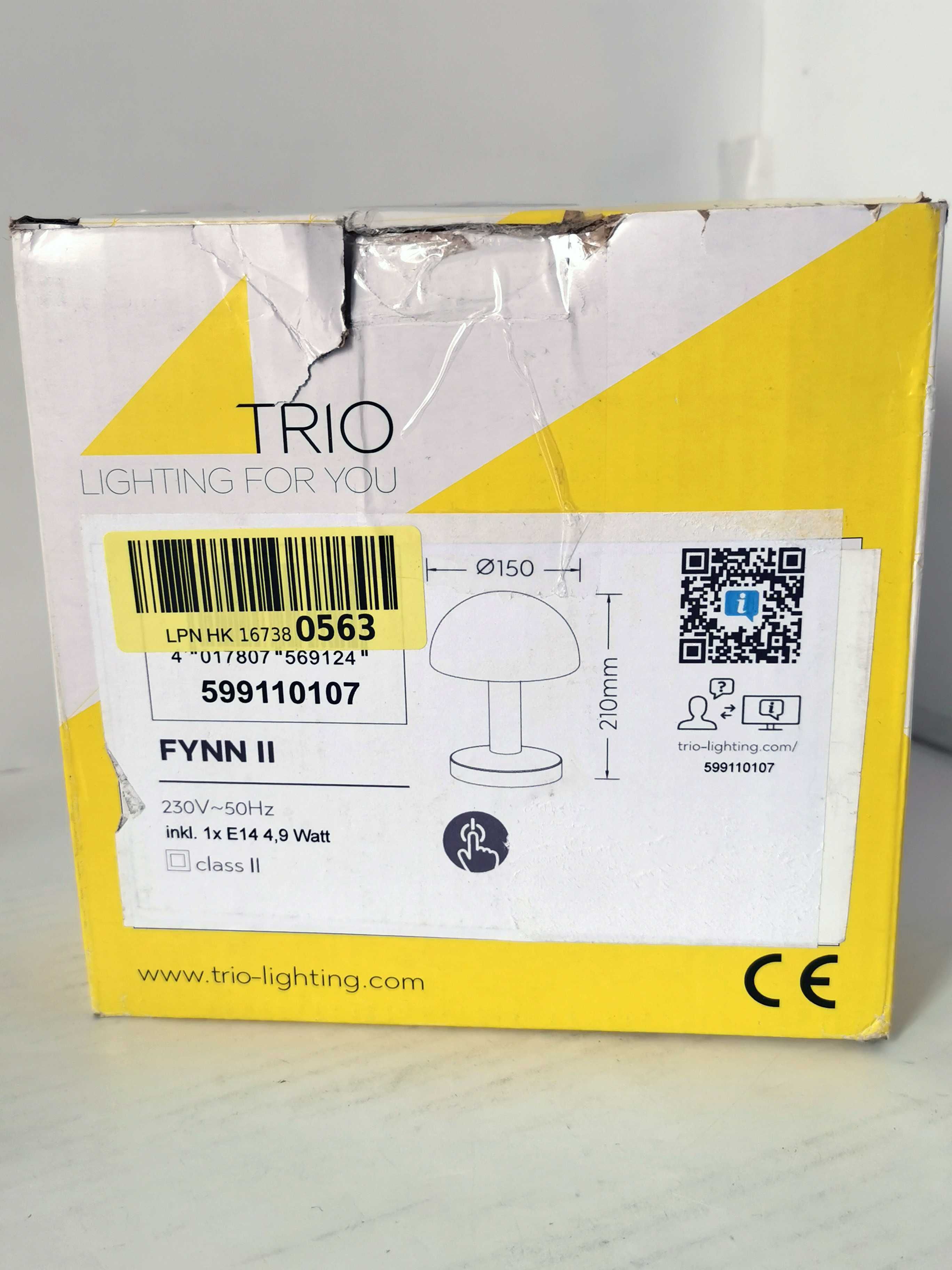 Lampa stołowa Trio FYNN II srebra 40 W Dotykowa Ściemnialna