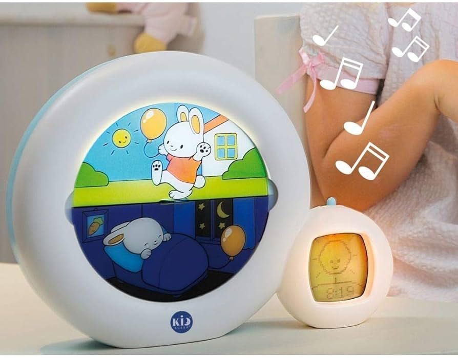 Lampka nocna z zegarem Pabobo KSMFACB Kids Sleep Trainer