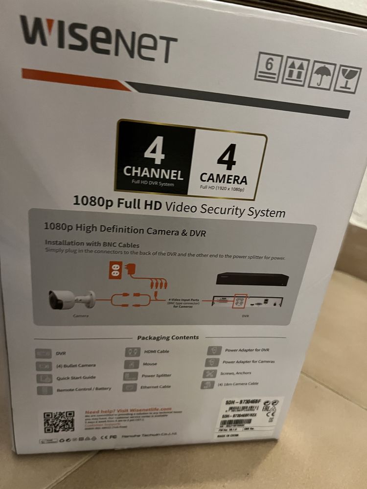 Sistema de videovigilancia com 4 camaras