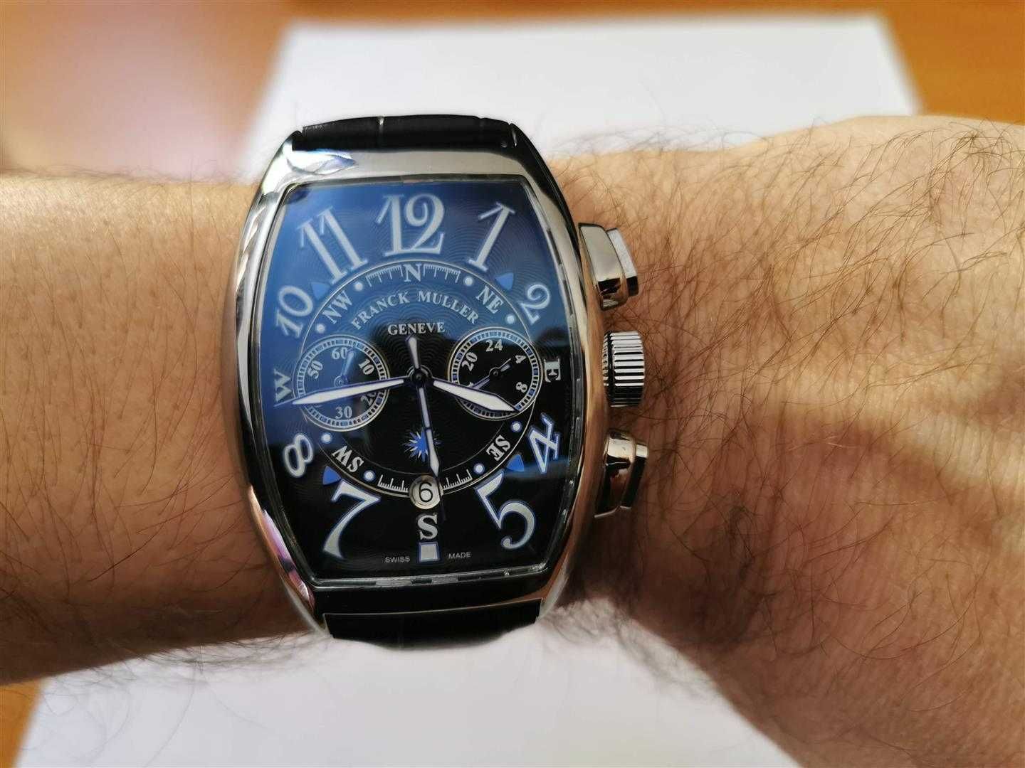 Relógio Franck Muller Preto e Azul