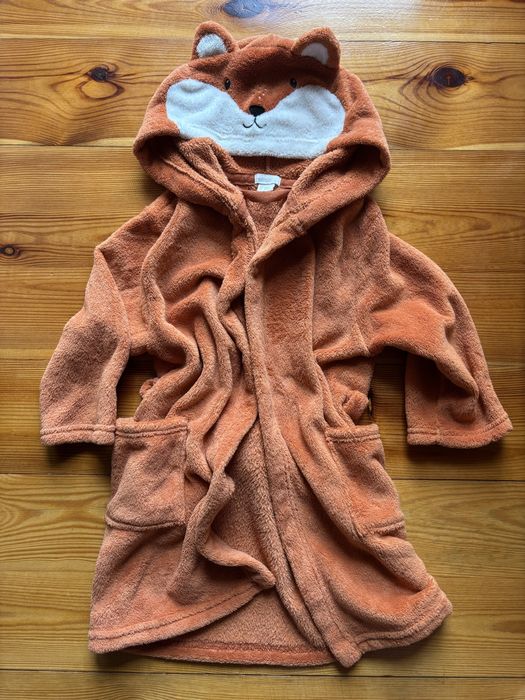 Szlafrok dzieciecy lisek h&m 98/104