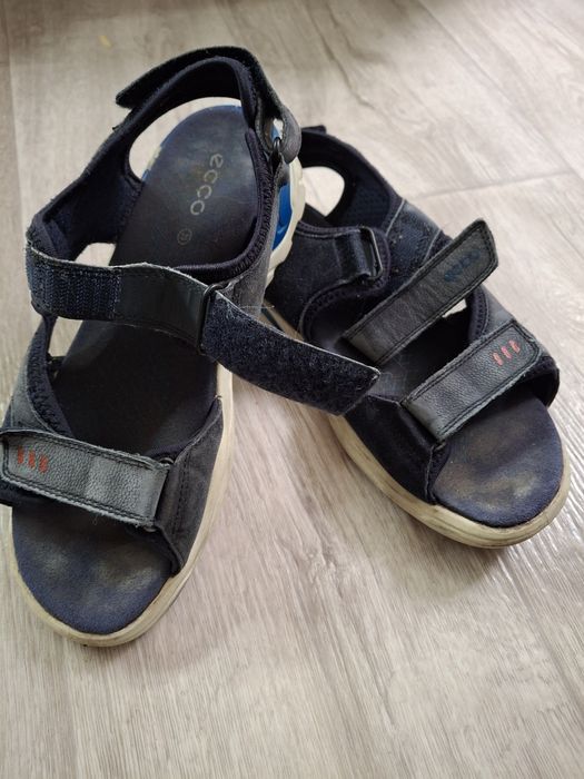 Ecco 39 босоніжки сині відмінний стан