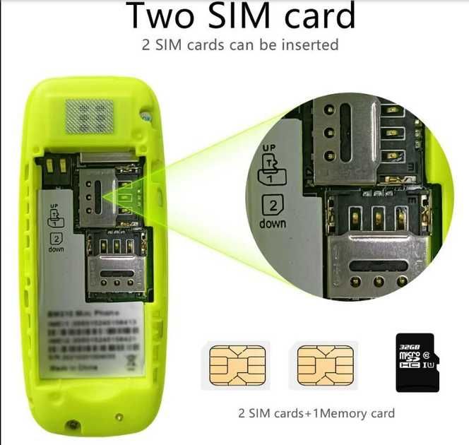 Міні Мобільний Телефон SERVO BM310 68мм чорний