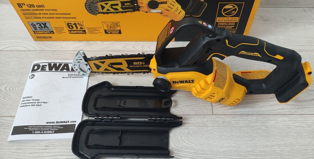 Акумуляторна безщіткова ланцюгова пила 20см,8" DEWALT DCCS623B 20V MAX