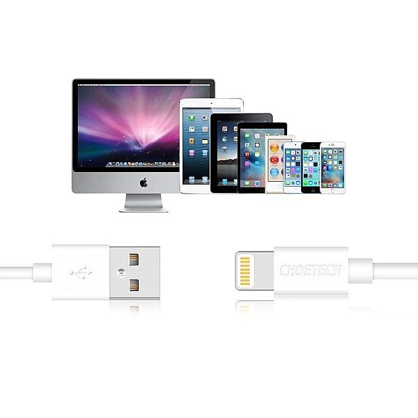 Kabel Choetech Ip0027 Usb-a - Lightning MFi 1.8m - biały