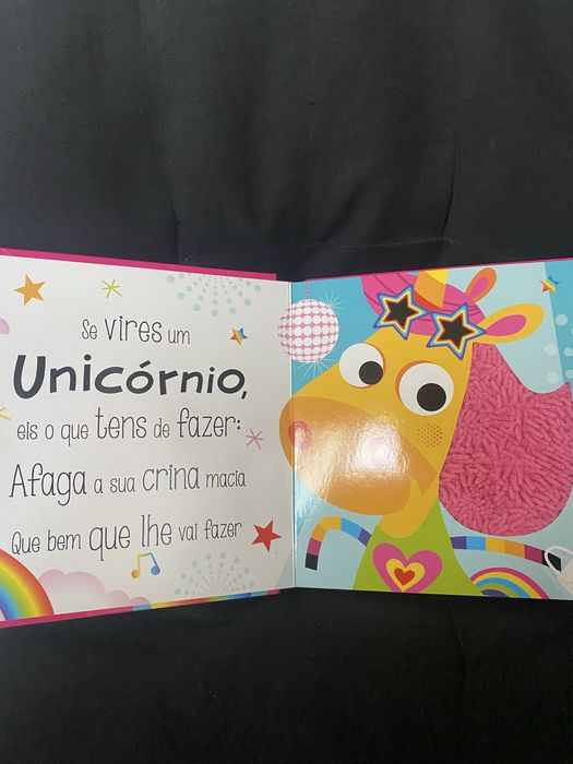 Livro “ Se Vires um Unicórnio” - cartonado e com texturas
